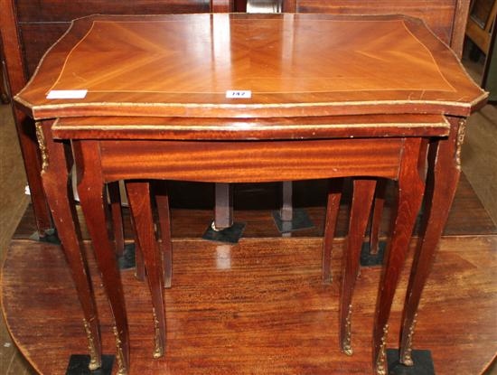 Nest of kingwood & ormolu mounted tables(-)